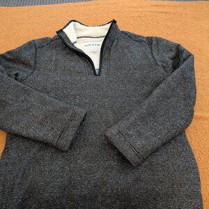 Orvis Fleece Lined Quarter Zip Men's Sweater S